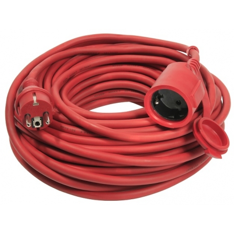 Rubber cable extension 10m H05RR-F 3G1,5 red