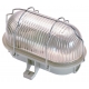 Oval Bulkhead bright grey 100W, zincked metal bask