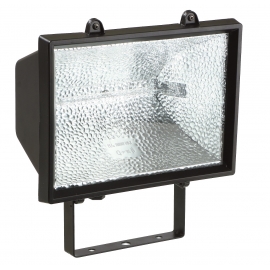 Halogen light 1500W, black with bulb