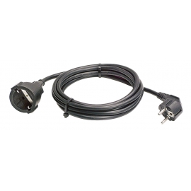 PVC Cable extension 5m H05VV-F 3G1,5 black