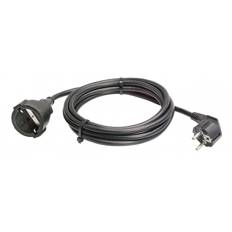 PVC Cable extension 5m H05VV-F 3G1,5 black