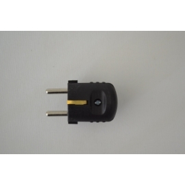 e71.1 PVC Plug Male Black IP20 16A Central hole