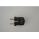 e71.1 PVC Plug Male Black IP20 16A Central hole