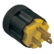 FICHA PVC PRETA USA 15A / 125V