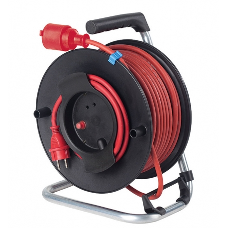 Safety extension reel 230mmØ 25m H07RN-F3G1,5 red 