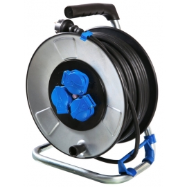 Metal cable reel 285mmØ 25 m H07RN-F 3G1,5 with