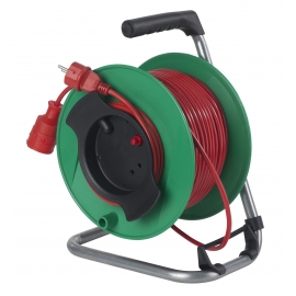 Safety extension reel 230mmØ 25m H05VV-F 3G1,5 red