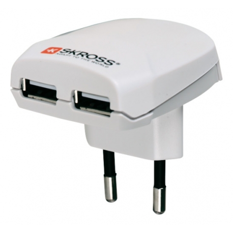 CARREGADOR DE VIAGEM SKROSS EURO USB 1300mA 5V