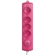 PINK MULTIPLE SOCKET 4x Schuko + SWITCH 1,4m cab