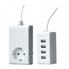 4x USB PORT CHARGER 4800mA + SOCKET