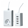 CARREGADOR 4x PORTAS USB 4800mA + TOMADA