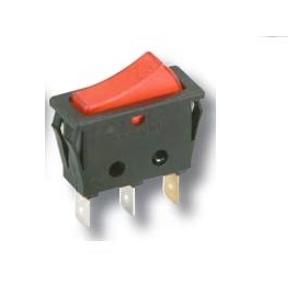 INTERRUPTOR PAINEL 6A 250V VERMELHO (9.5x21mm)