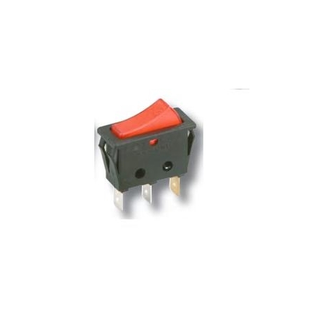 RED ROCKER SWITCH 6A 250V 9.5x21mm