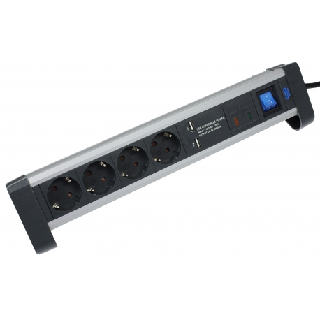 4-way desktop socket strip ALUX 