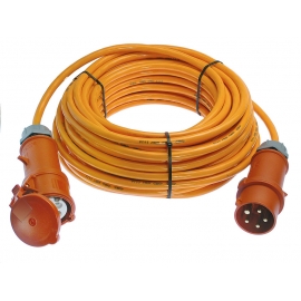CEE-polyurethane cable extension 32A, 22Kw 25m H07