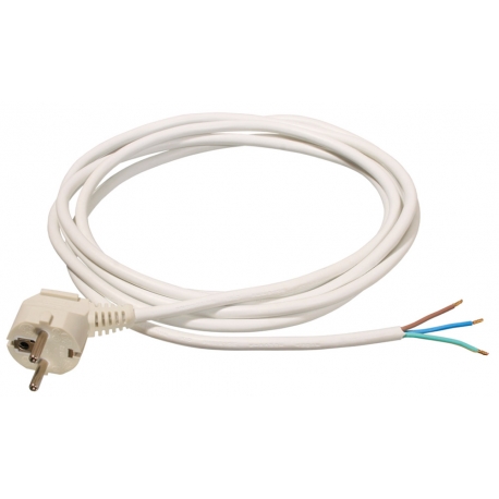 2P+E cord 10m H05VV-F 3G1,0 white