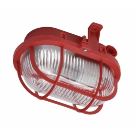 OLHO BOI VERMELHO OVAL 60 E-27 60W IP44 IK06