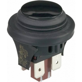 BLACK MOMENTARY SWITCH IP65 16A