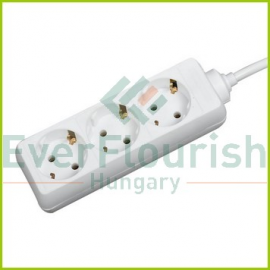 MULTIPLE SOCKET OUTLET 3x SCHUKO 3G1.5mm 1.4m CABL