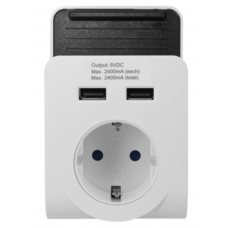 CARREGADOR 2x USB PORTA TELEMOVEL