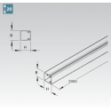 CALHA TECNICA 2MM COMP 18X17,5MM