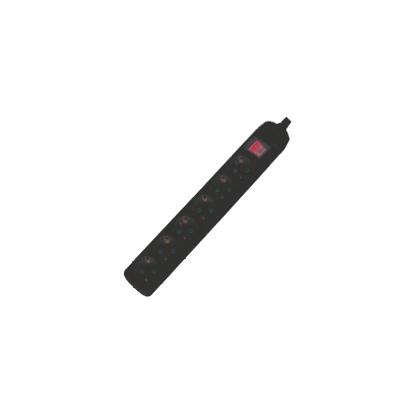 BLOCO 6x TOMADAS PRETO SCABO ALVPROTEGIDOS +INT