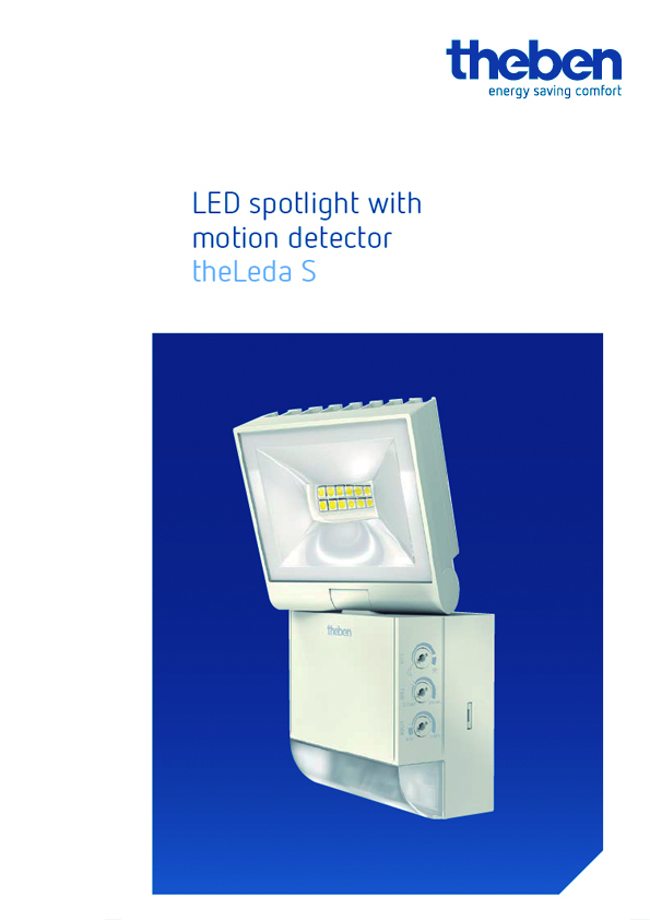 Theben LED spotlight with motion detector theLeda S